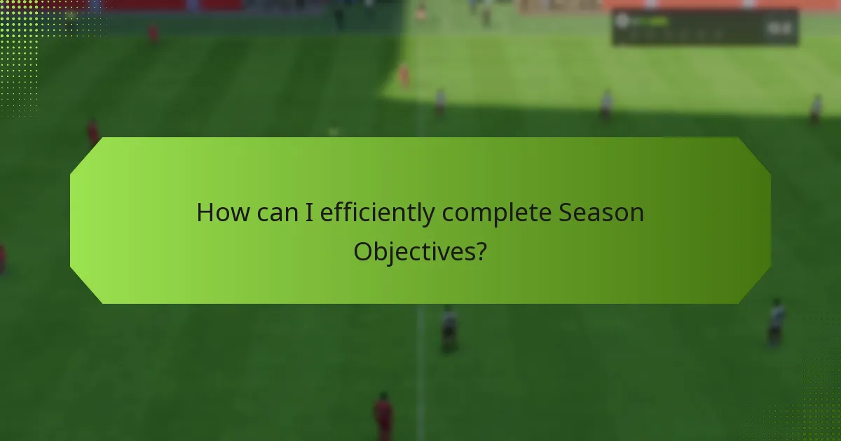 How do I track my progress on Season Objectives?