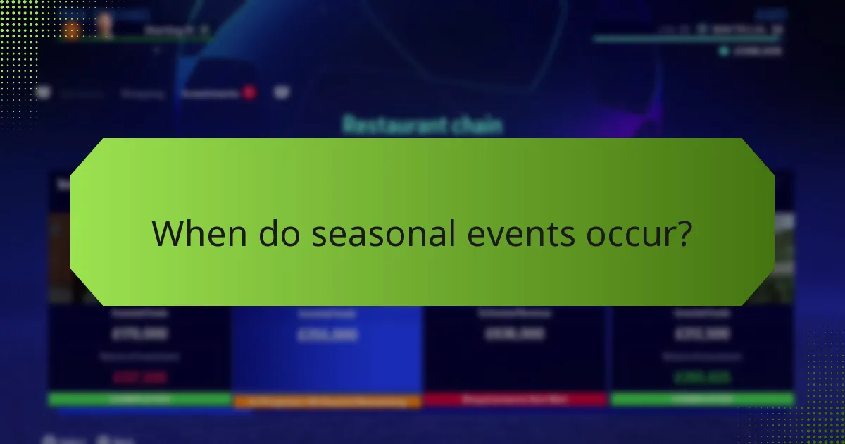 Which seasonal events offer the best rewards?